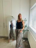 Animal Print Barrel Trousers
