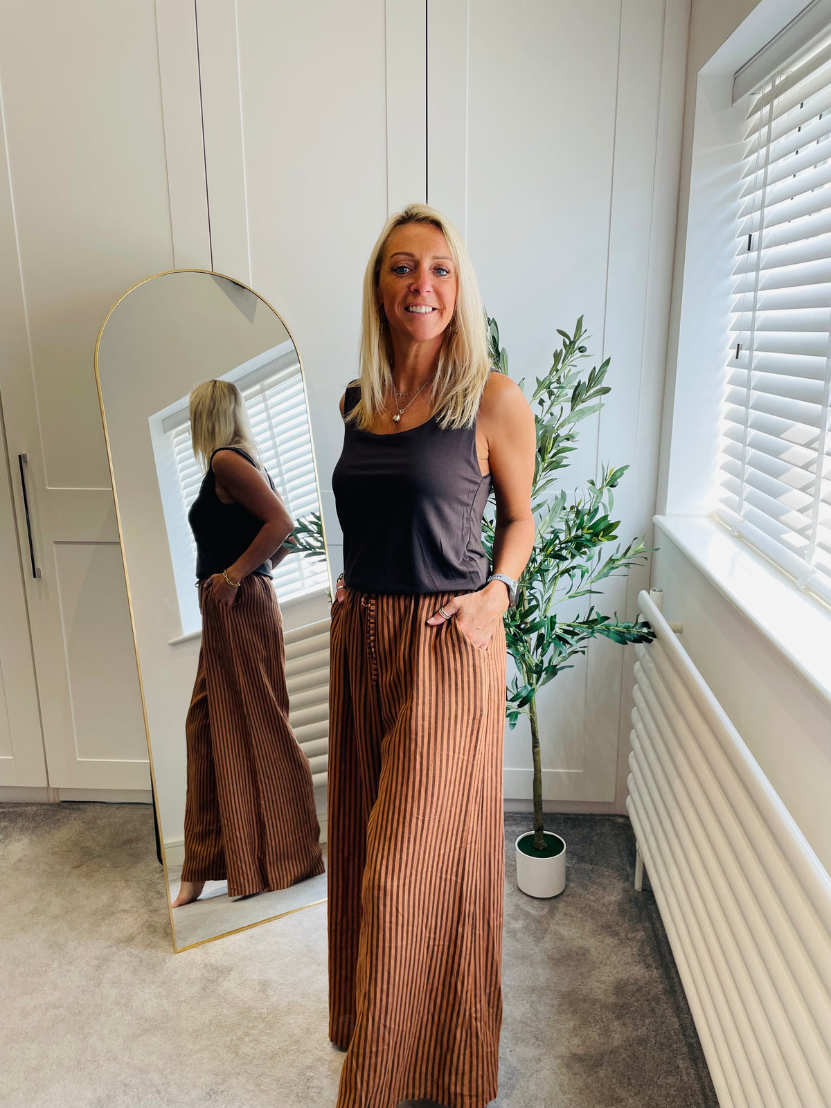 Stripe Linen Trousers