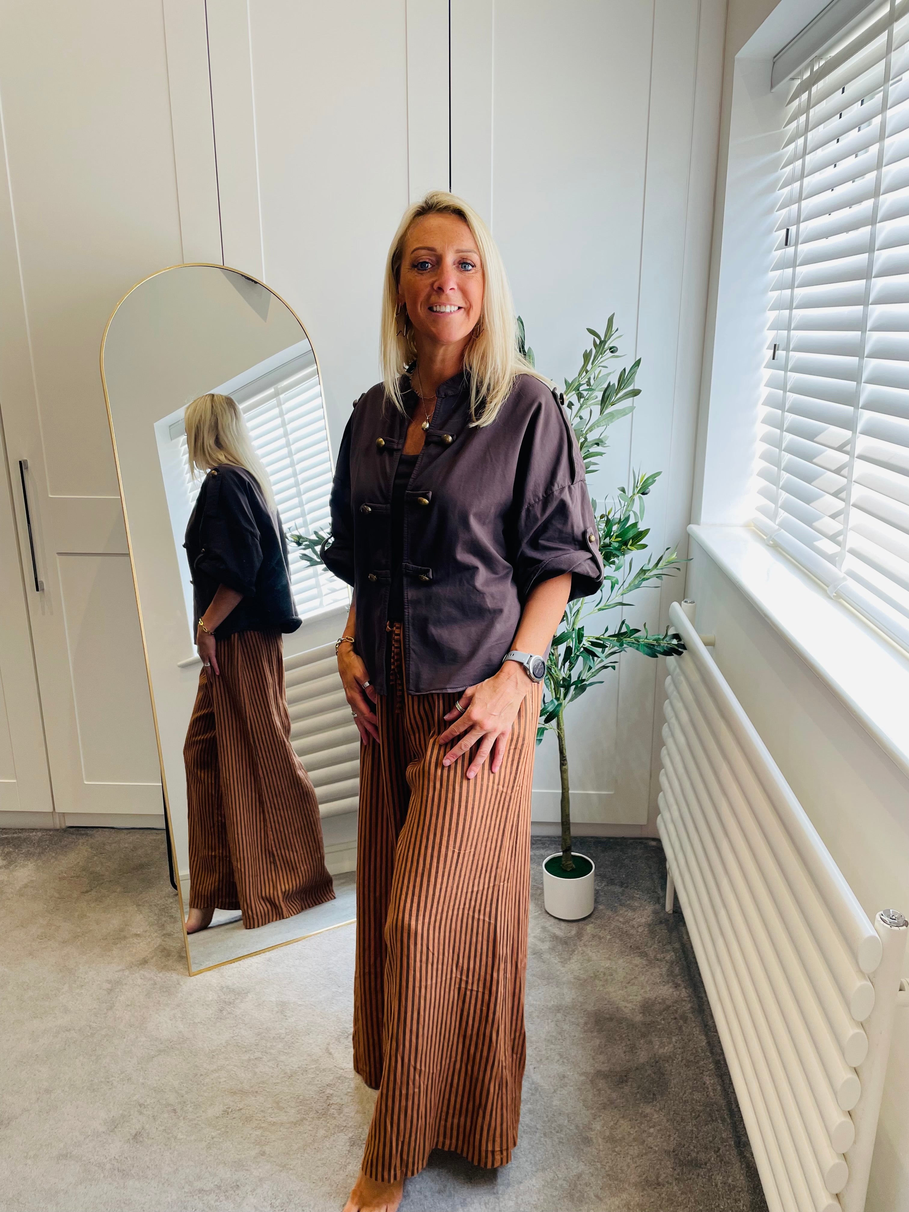 Stripe Linen Trousers