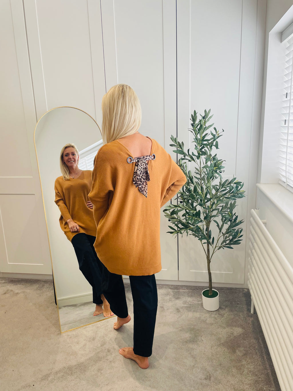 Leopard Tie Back Jumper