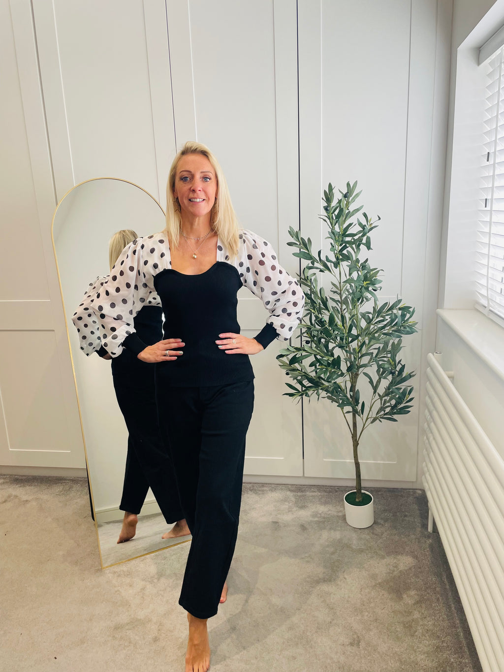 Polkadot Bodice Top