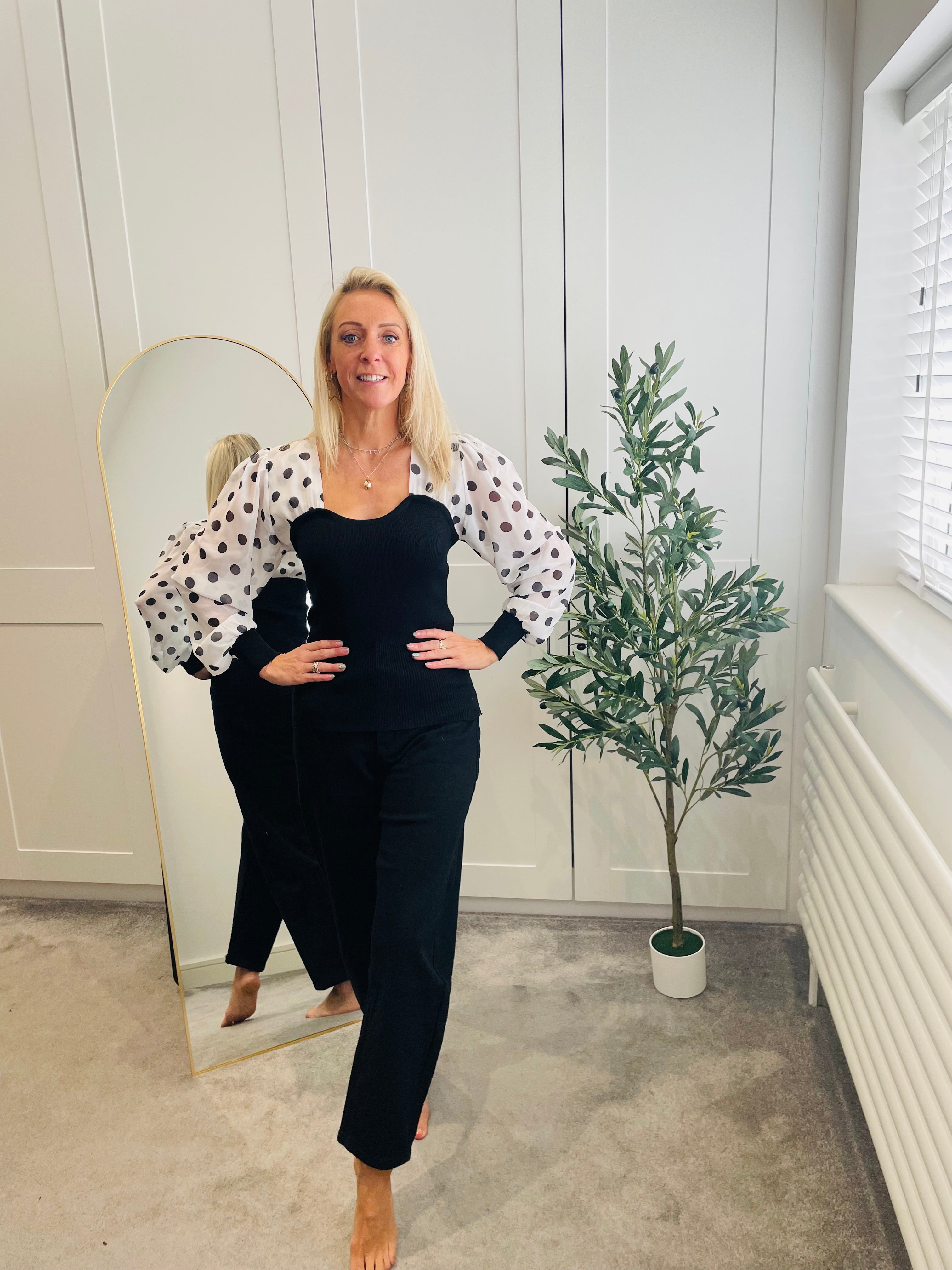 Polkadot Bodice Top