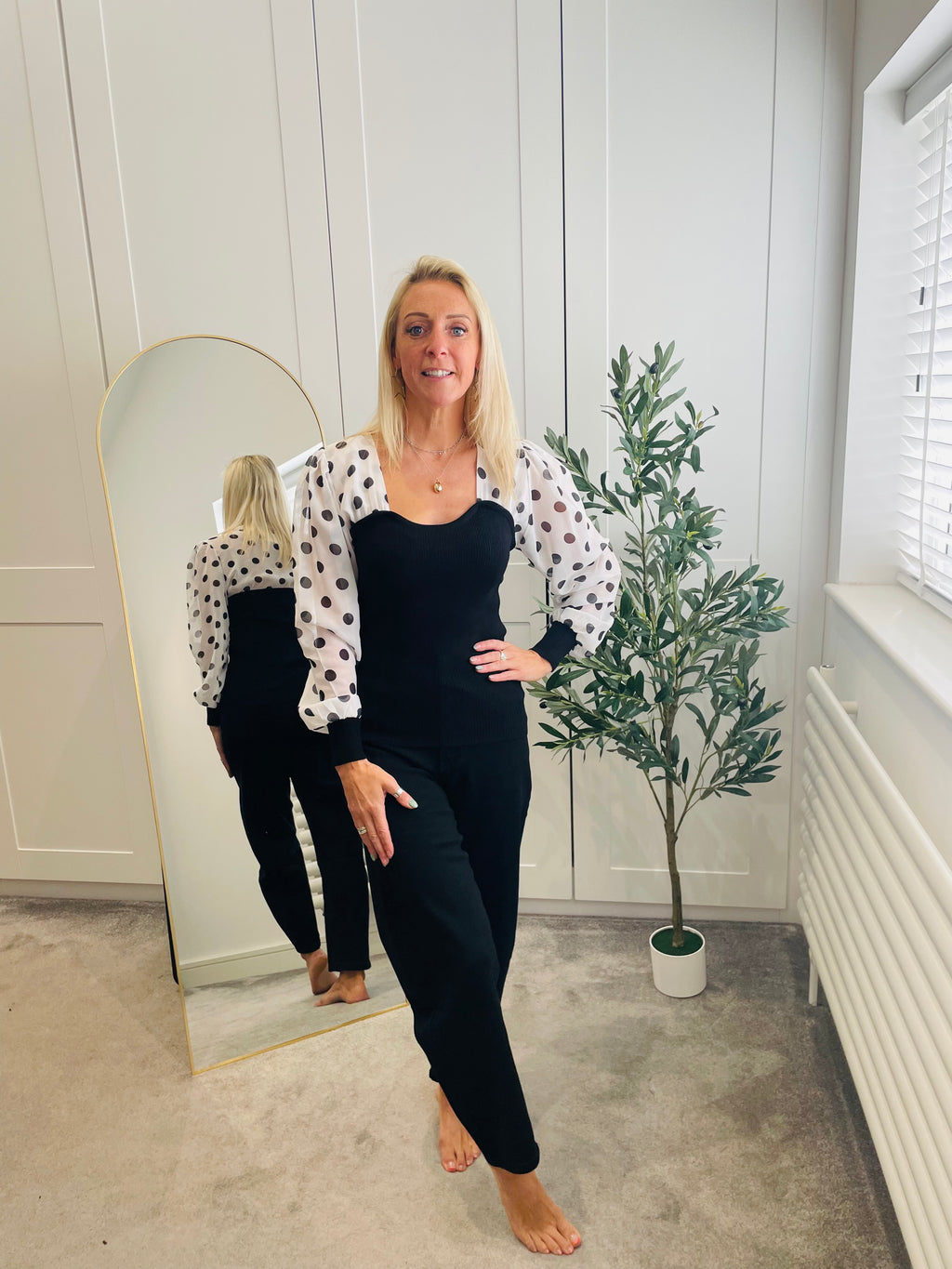 Polkadot Bodice Top