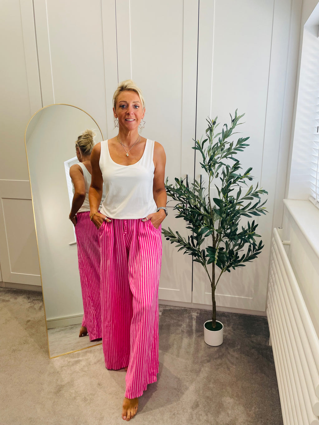 Stripe Linen Trousers