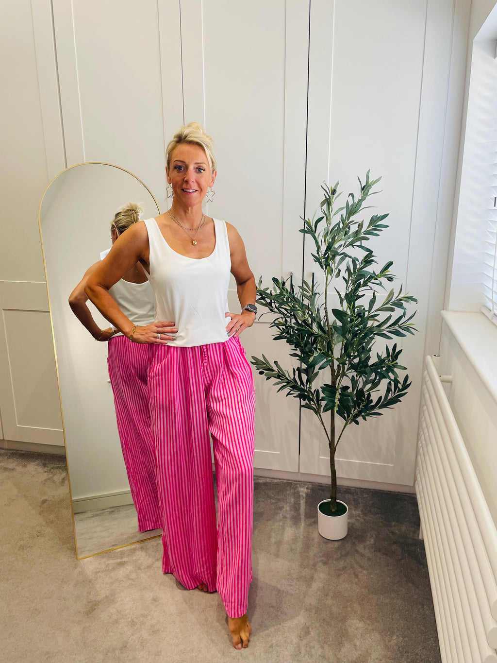 Stripe Linen Trousers
