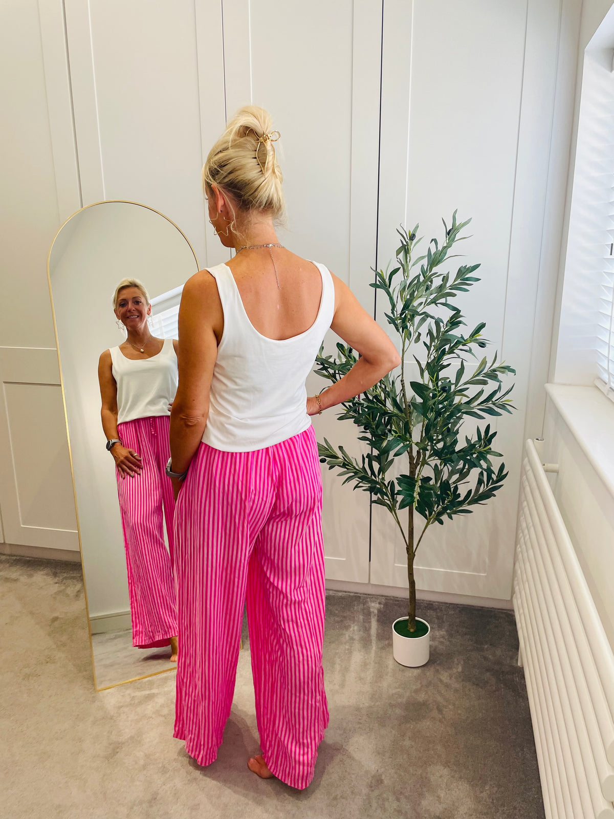 Stripe Linen Trousers