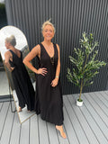 Black V Neck Dress