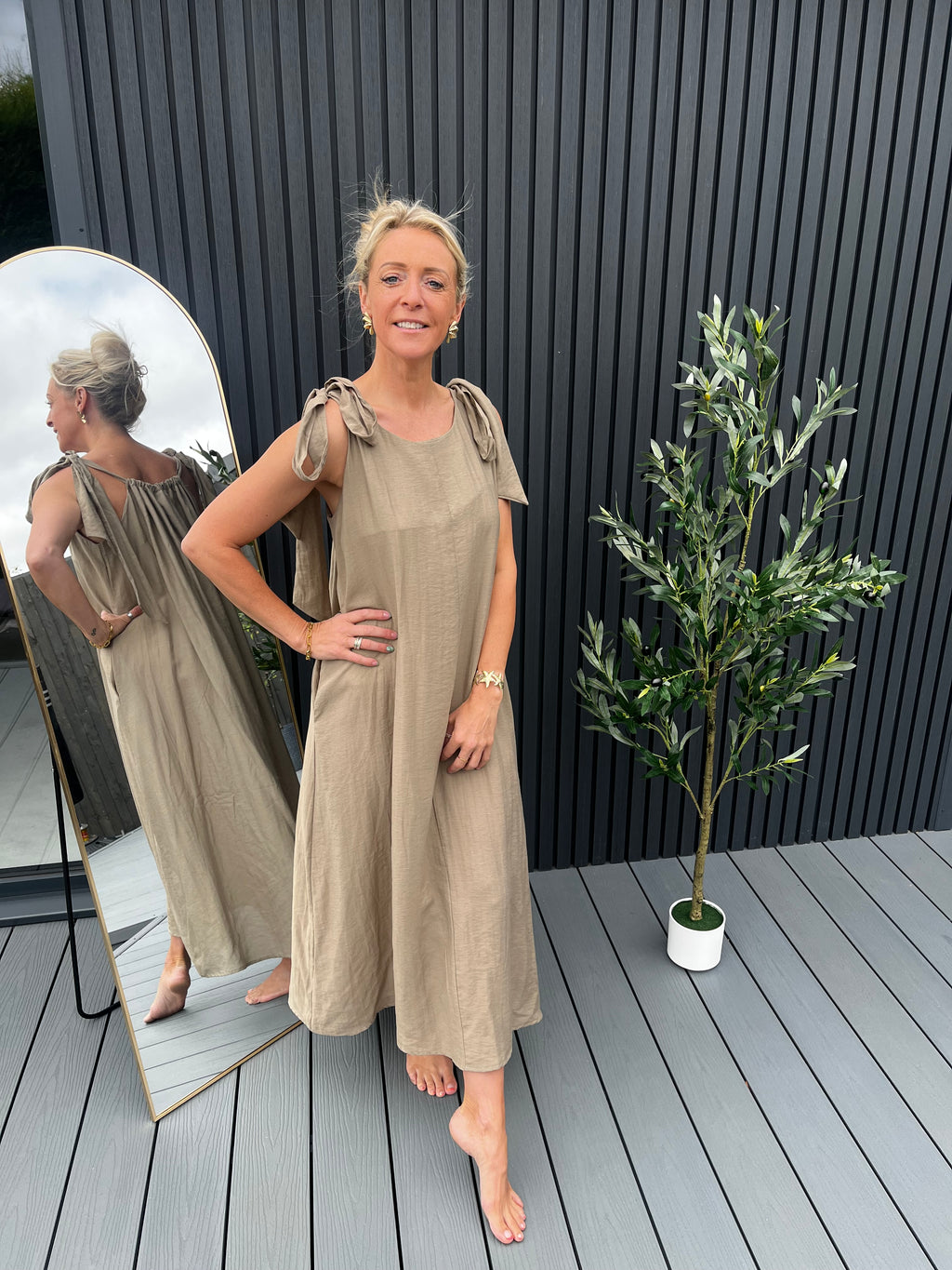 Beige Dress